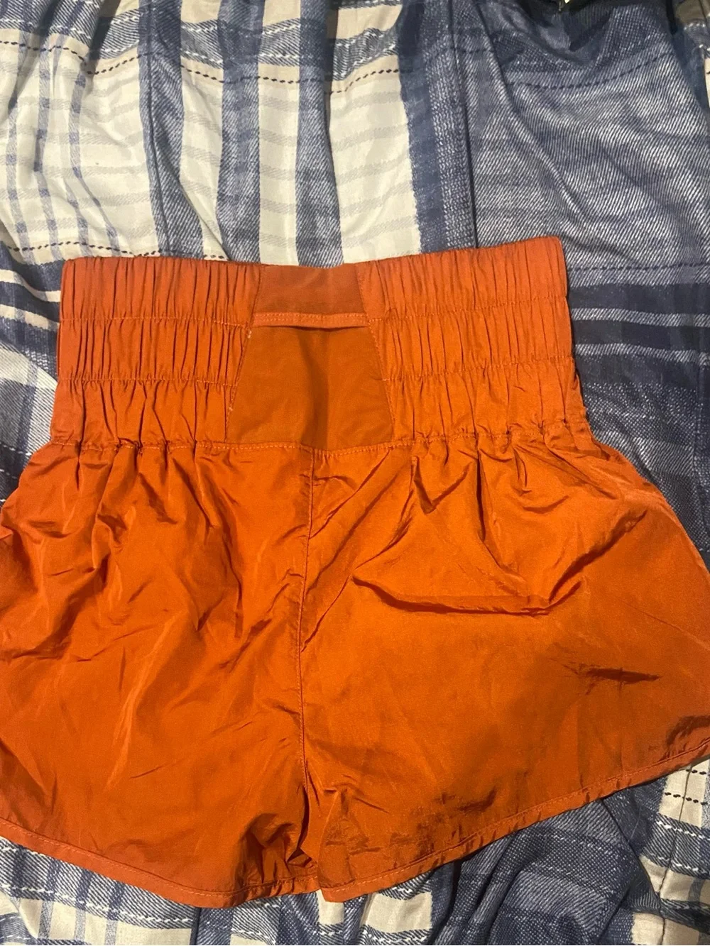 Free People Orange Elastic Waist Athletic Shorts